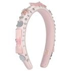 عصابة رأس للبنات مزينة باللون الوردي , 1, hi-res