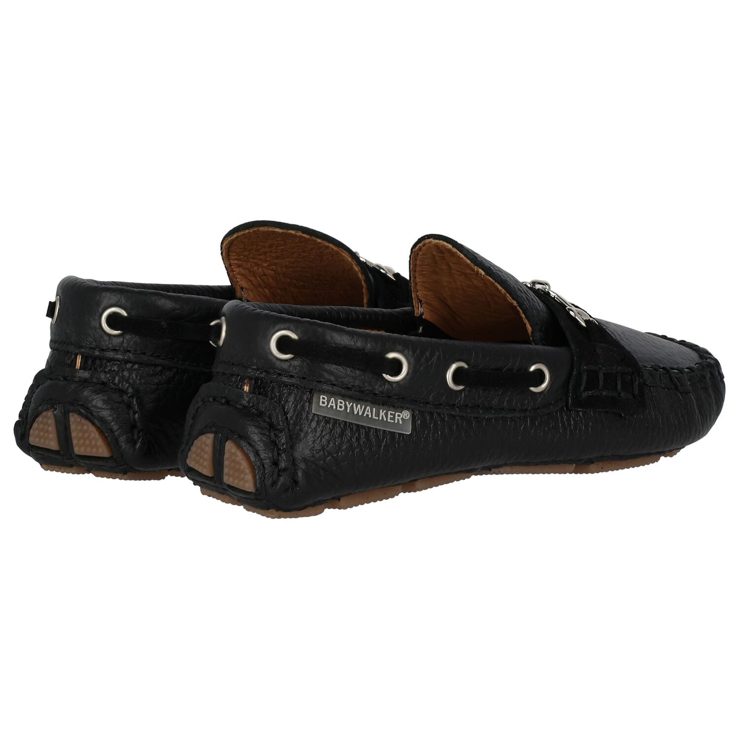 Boys Black Moccasins Shoes, 1, hi-res image number null