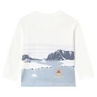 Younger Boys Ivory Polar Animals Long Sleeve Top, 1, hi-res