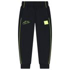 Black & Neon Green Logo Joggers, 1, hi-res