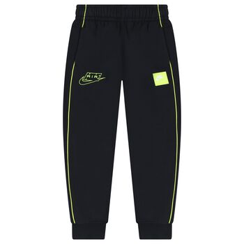 Black & Neon Green Logo Joggers