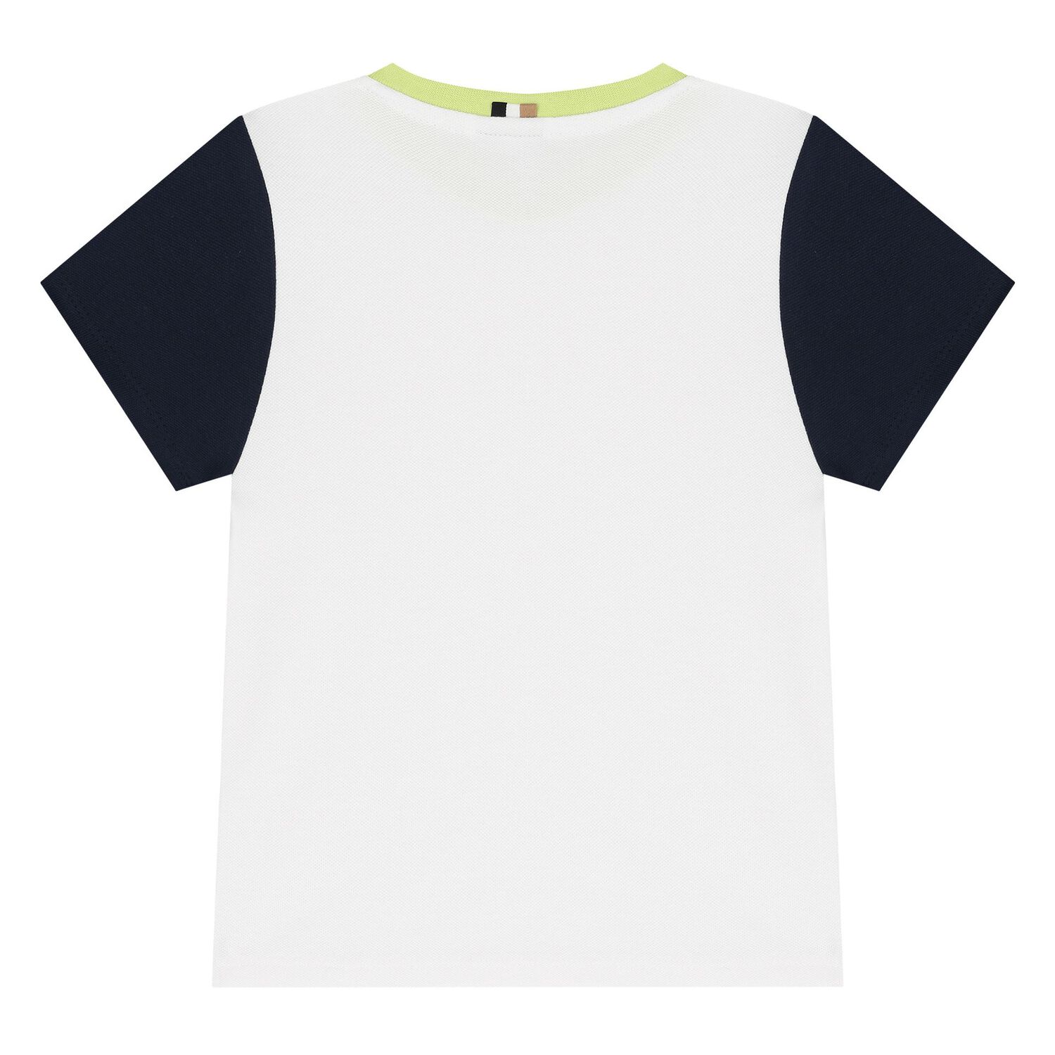 قميص أبيض بشعار للأولاد الصغار, 1, hi-res