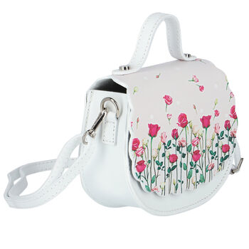Girls White Roses Shoulder Bag
