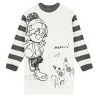 فستان سويت شيرت باللون الأبيض, 1, hi-res