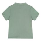 Younger Boys Green Logo Polo Shirt, 1, hi-res
