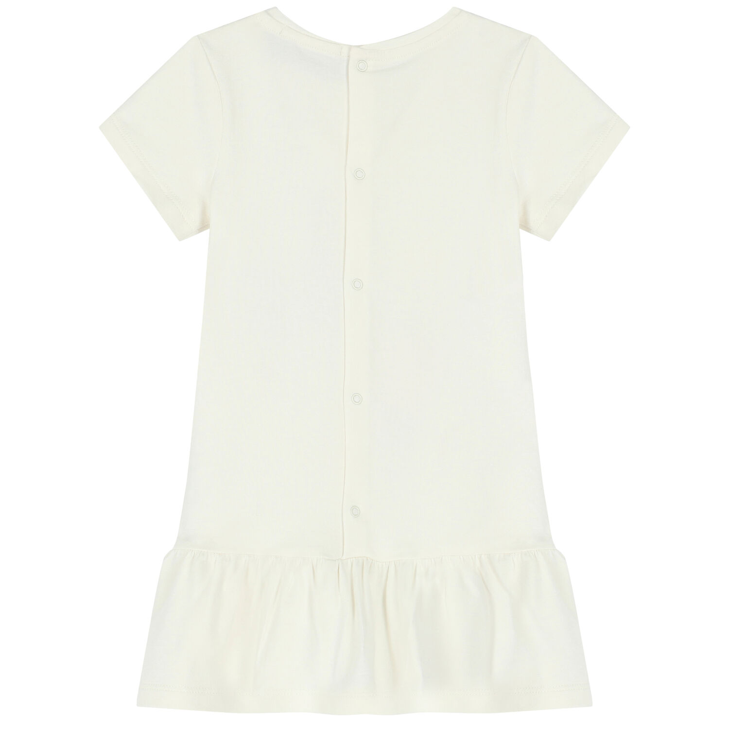 Younger Girls Ivory Logo Bag Dress, 2, hi-res