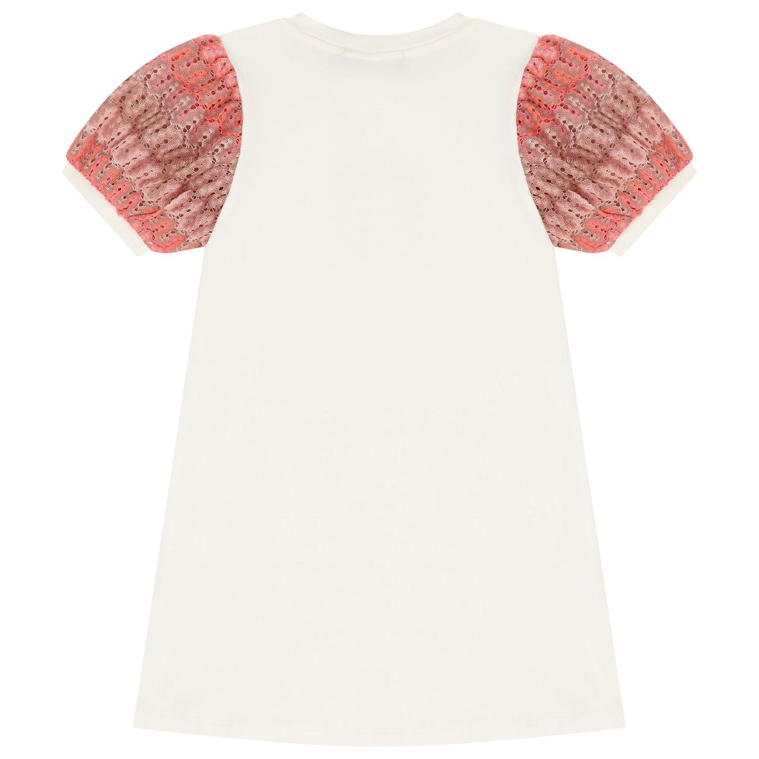 Girls Ivory Logo Dress, 2, hi-res image number null