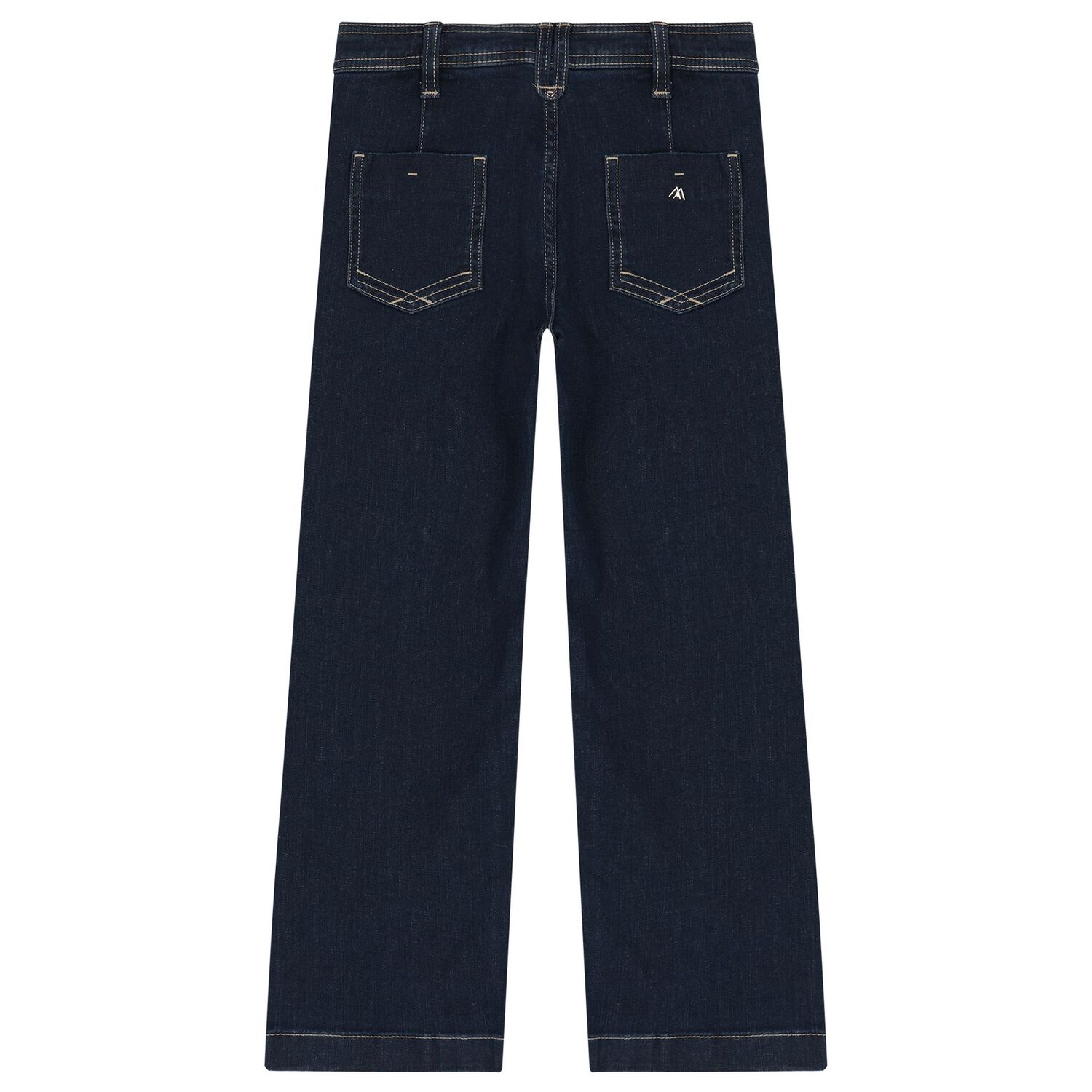 Girls Navy Blue Denim Jeans, 1, hi-res