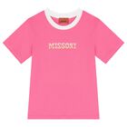 Girls Pink Logo T-Shirt, 2, hi-res