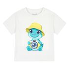Younger Boys White Crocodile T-Shirt, 1, hi-res