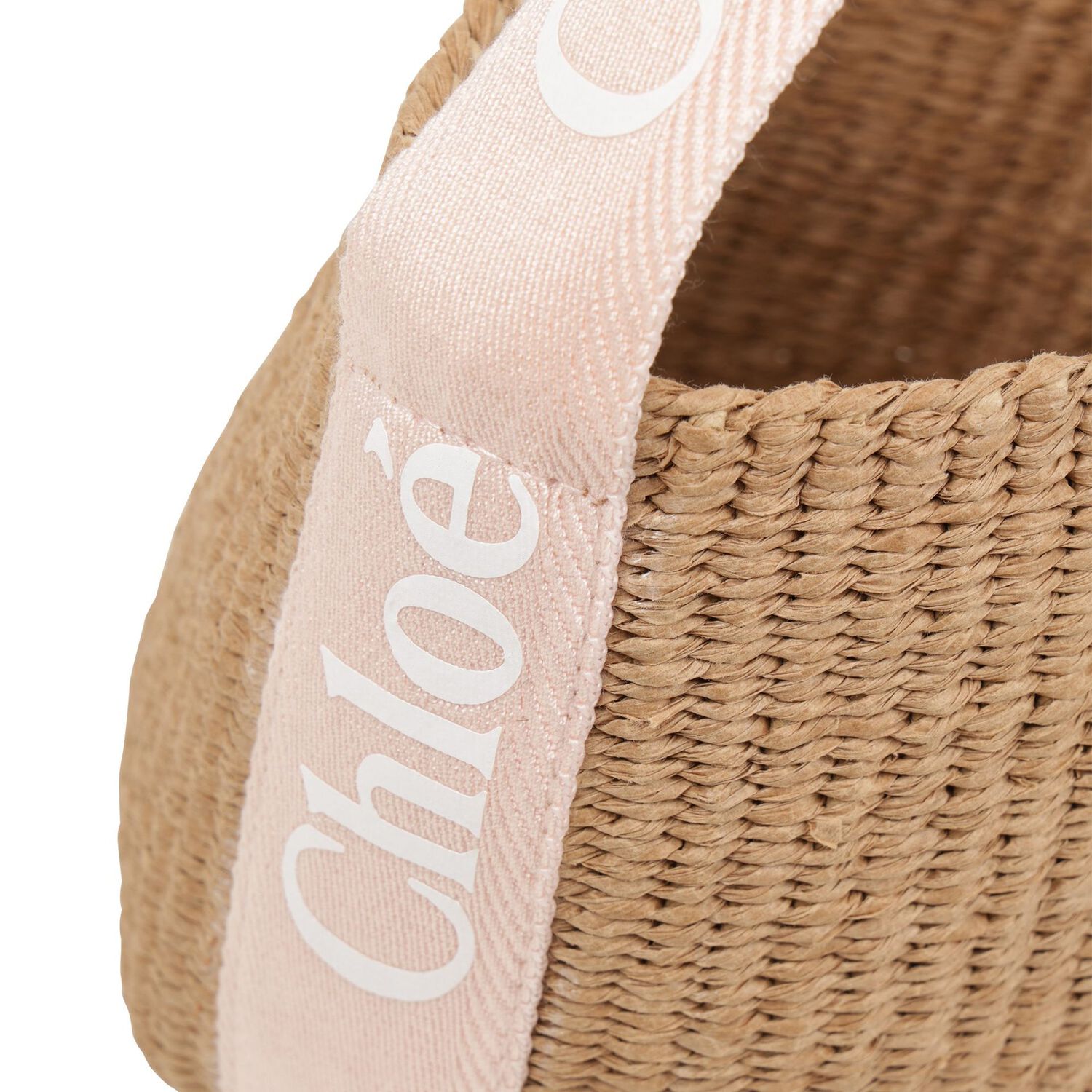 حقيبة يد من القش باللون الوردي والبيج للبنات, 1, hi-res
