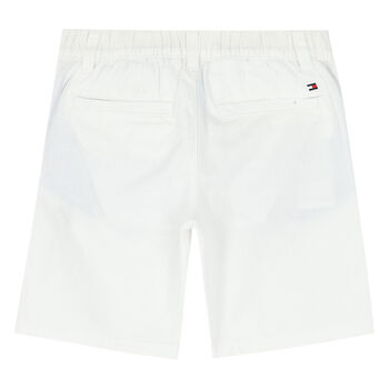 Boys White Logo Shorts