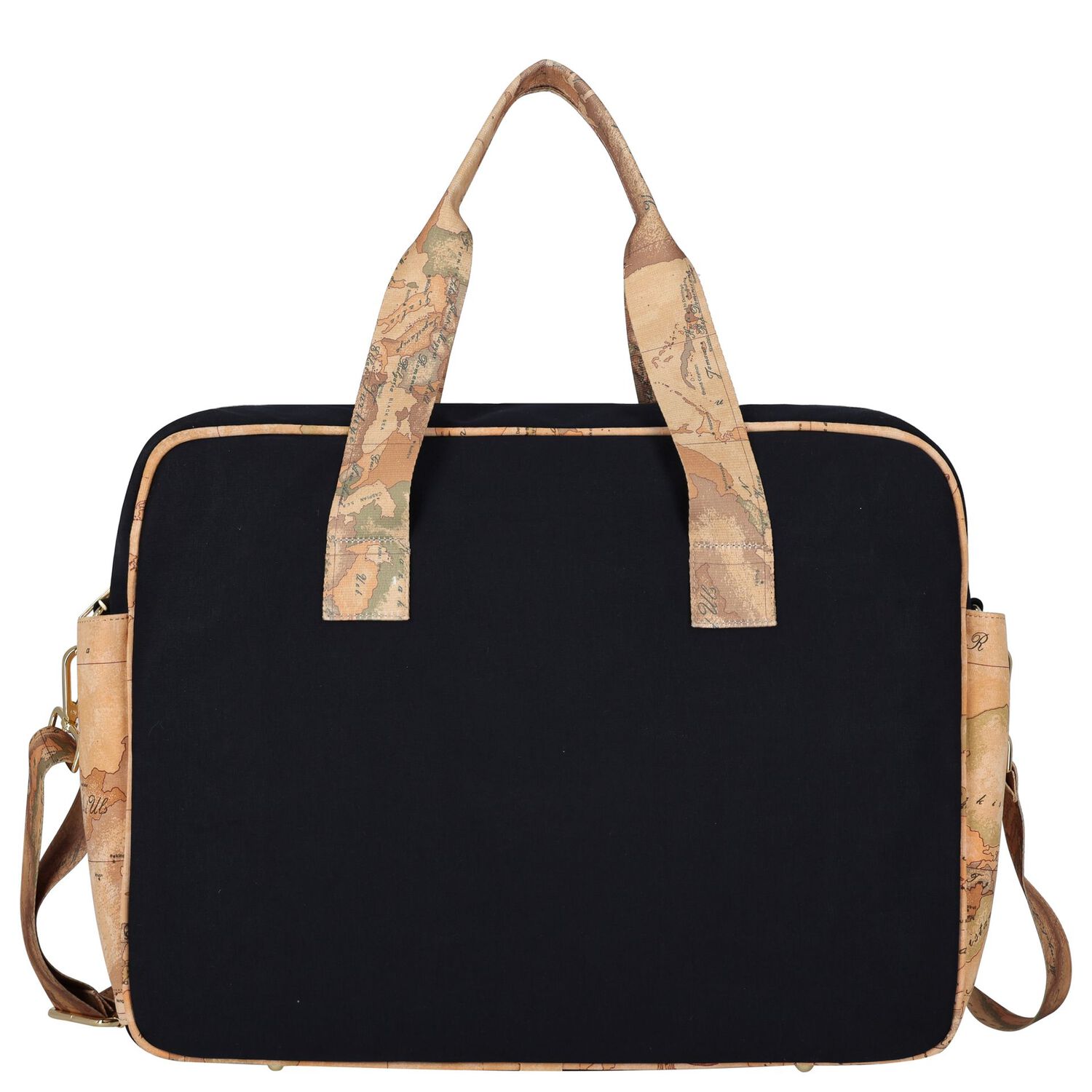 Navy Blue & Beige Geo Map Logo Baby Changing Bag, 1, hi-res