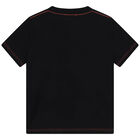 تيشيرت بالشعار باللون الكحلي للاولاد, 2, hi-res