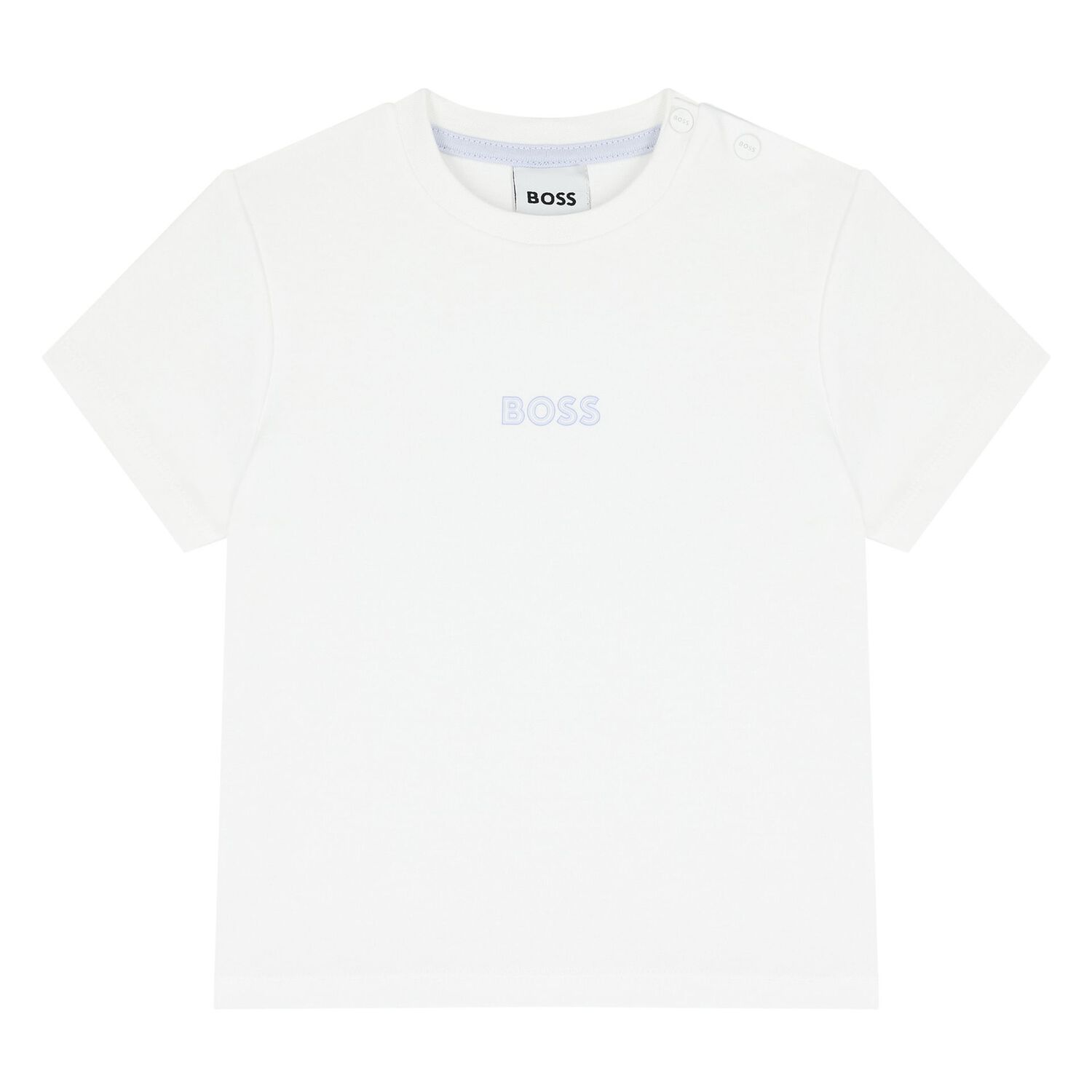 طقم شورت بالشعار للاولاد باللون الابيض والازرق , 1, hi-res