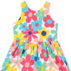 Girls White Floral Dress, 1, hi-res