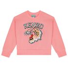 سويتشيرت بنات بالشعار باللون الوردي, 1, hi-res