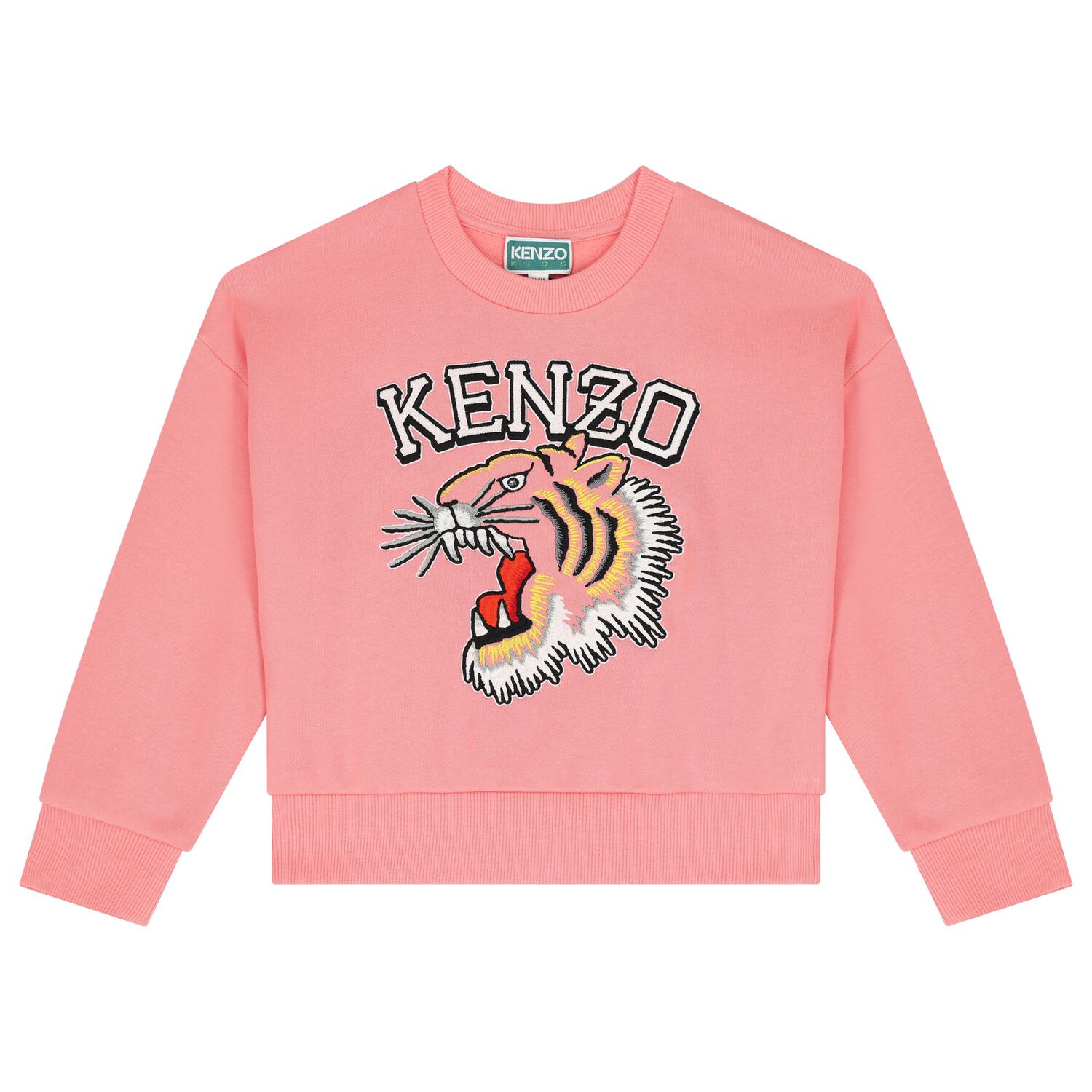 سويتشيرت بنات بالشعار باللون الوردي, 1, hi-res image number null