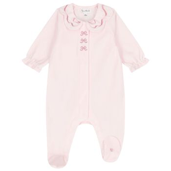 افرول بنات من المخمل بطبعه فيونكه باللون الوردى 