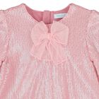 Younger Girls Pink Embellished Sequin Dress, 1, hi-res
