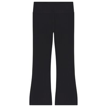 Girls Black Logo Leggings