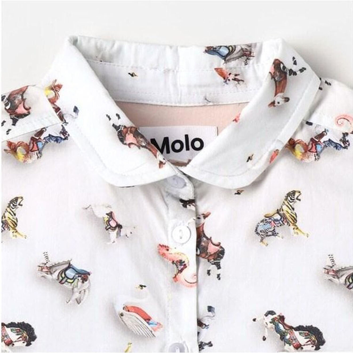 بلوزة مطبوعة قطنية للبنات , 1, hi-res