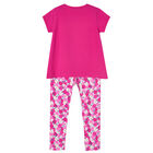 Girls Pink Apple Leggings Set, 1, hi-res