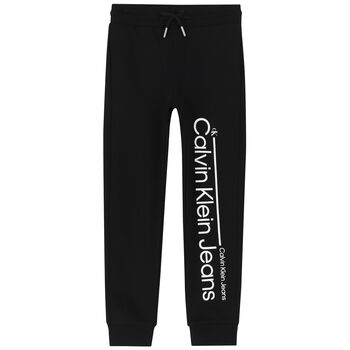 Boys Black Logo Joggers