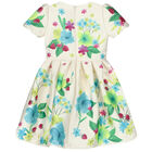 فستان ساتان للعيد باللون العاجي, 1, hi-res