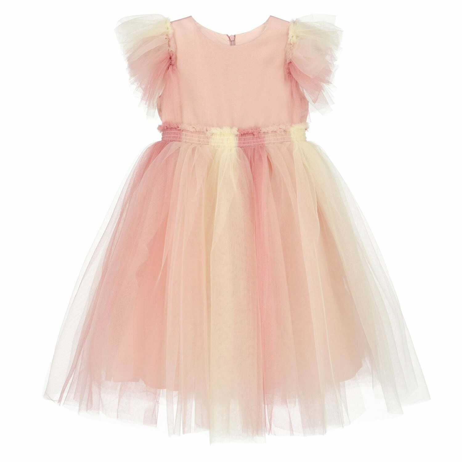 Girls Pink Ombre Tulle Dress, 1, hi-res image number null