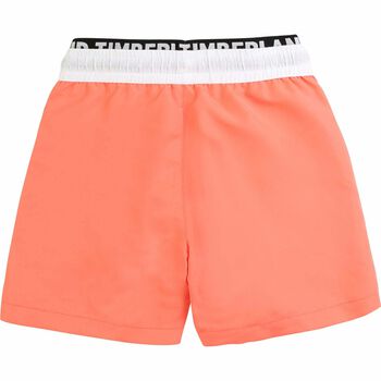 Boys Orange Logo Swim Shorts