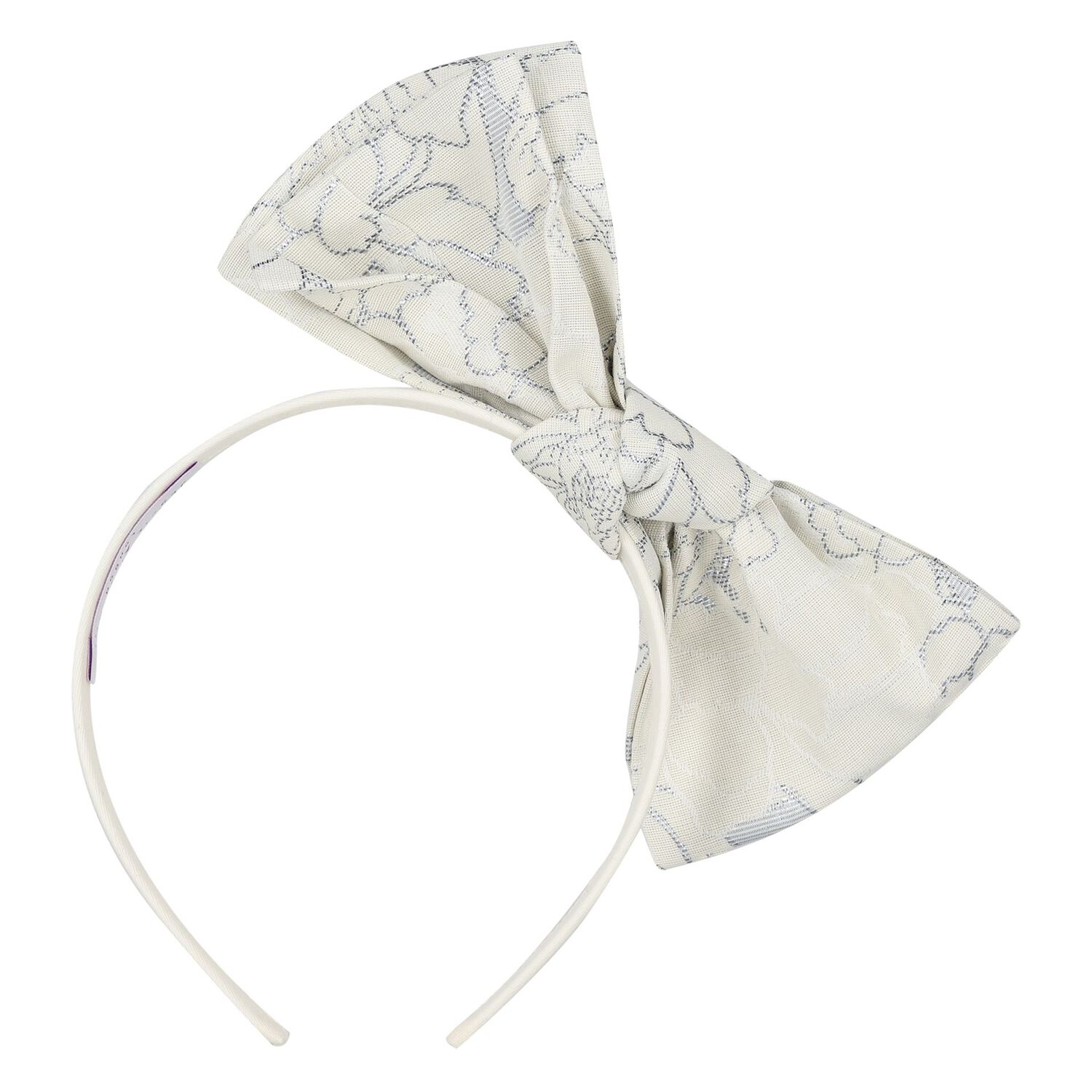 Girls Blue Jacquard Headband, 1, hi-res image number null