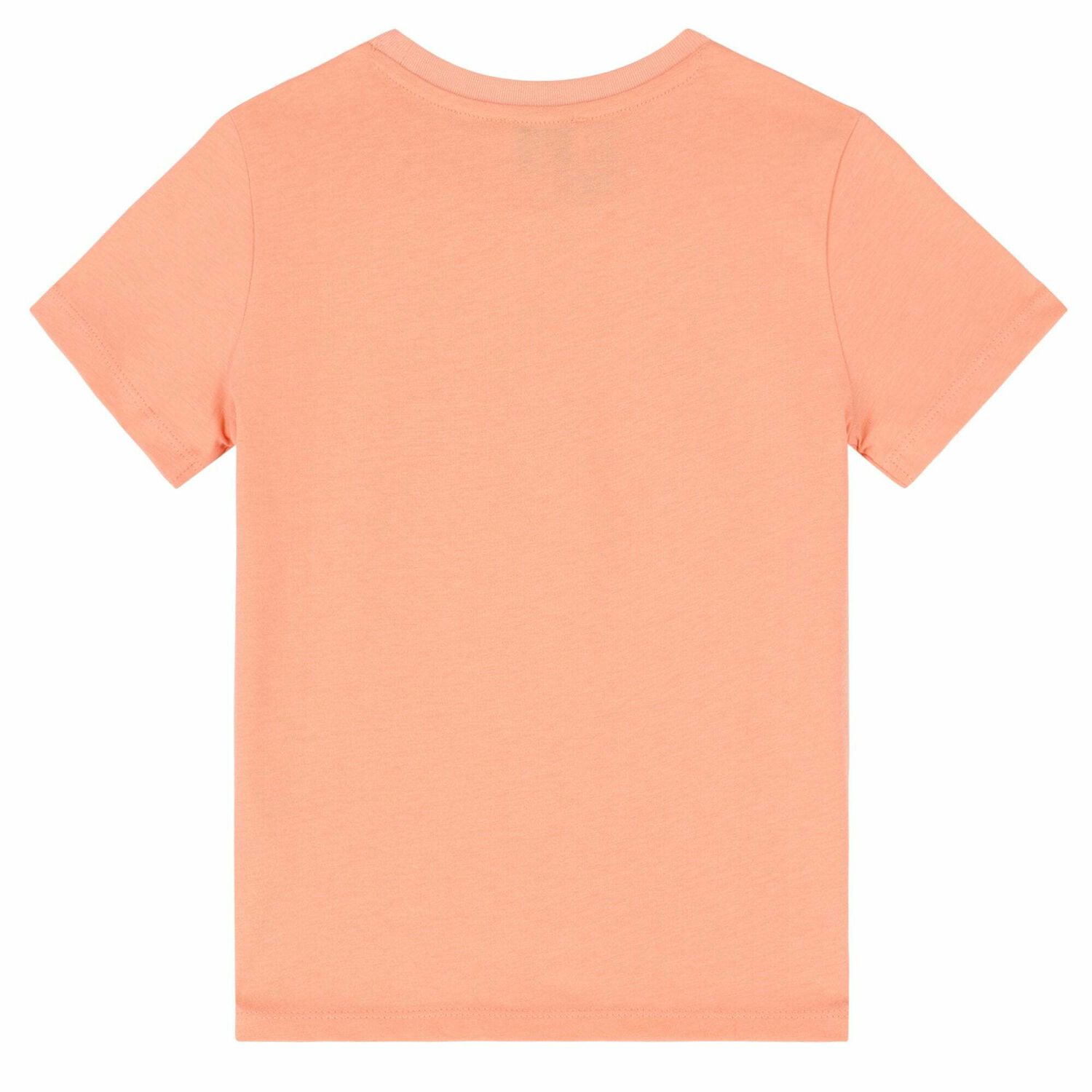 تيشيرت بطبعة النمر باللون المرجاني للبنات, 1, hi-res