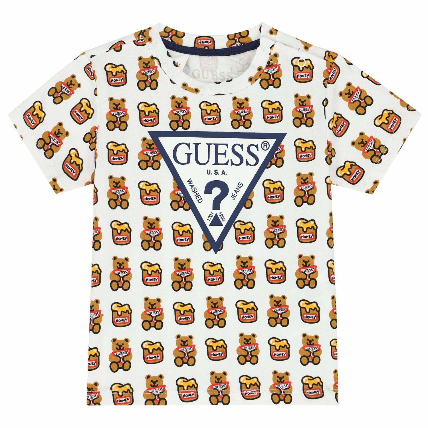 تيشيرت بالشعار باللون الابيض للاولاد, 1, hi-res