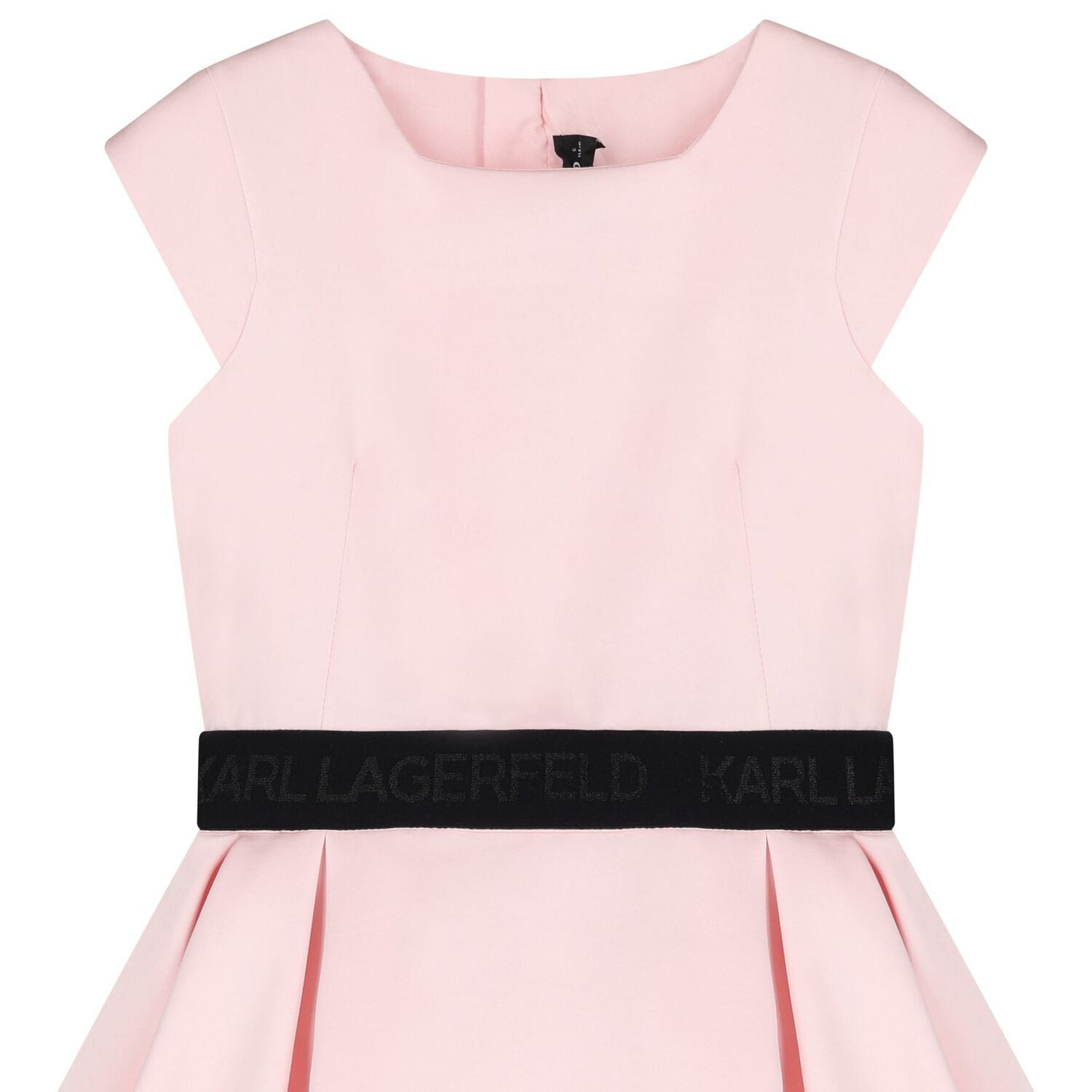 Girls Pink Satin Logo Dress, 1, hi-res
