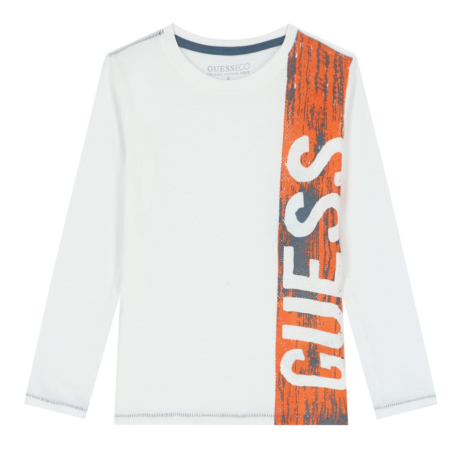 توب بأكمام بالشعار باللون الأبيض للأولاد, 3, hi-res