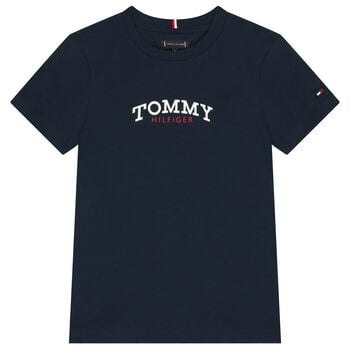 Boys Navy Blue Logo T-Shirt