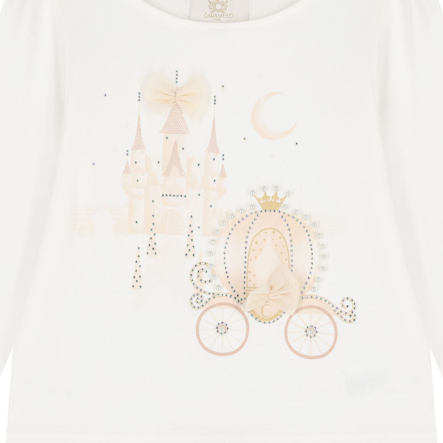 Girls Ivory & Beige Fairy Tale Castle Skirt Set , 2, hi-res