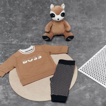 Beige & White Logo Red Panda Toy