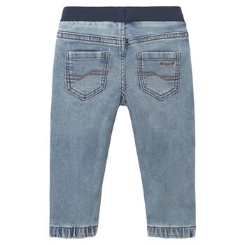 Younger Boys Blue Denim Joggers
