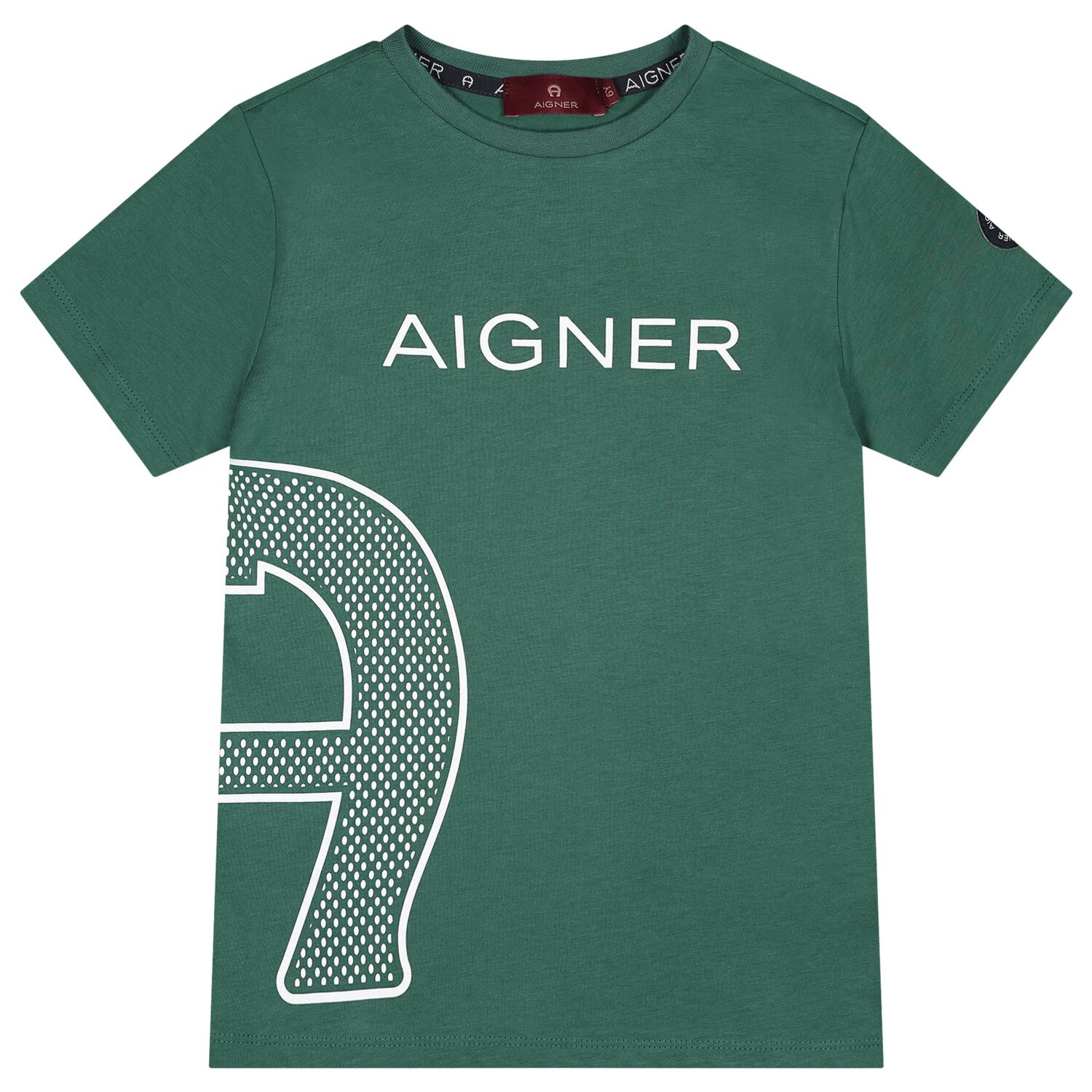 Boys Green Logo T-Shirt, 1, hi-res