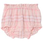 Baby Girls Pink & White Check Dress Set, 1, hi-res