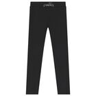 Girls Black Logo Leggings Set, 1, hi-res