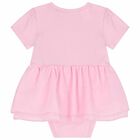 Baby Girls Pink Heart Dress, 1, hi-res