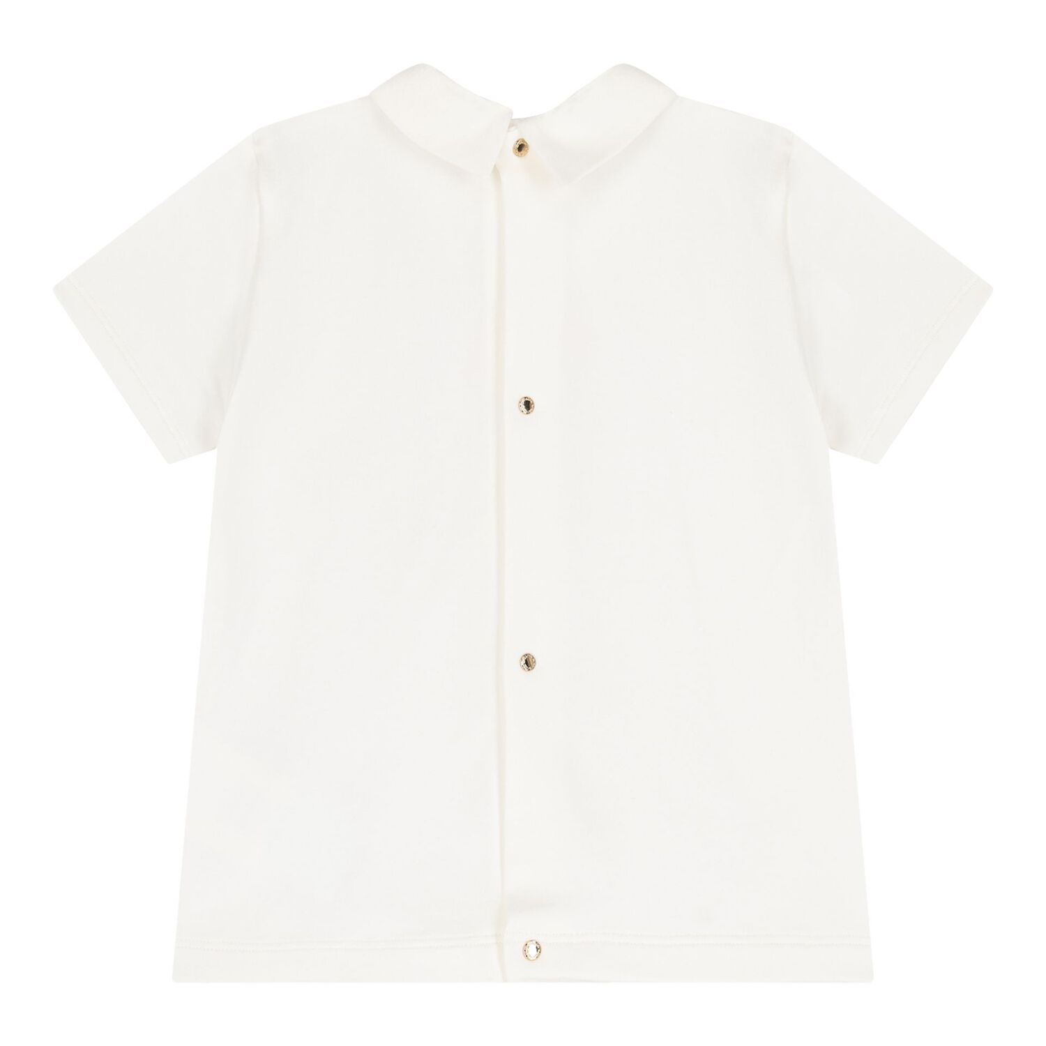 Ivory & Gold Logo Baby Shorts Set, 1, hi-res