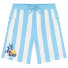 Boys Blue & White Striped Shorts, 1, hi-res
