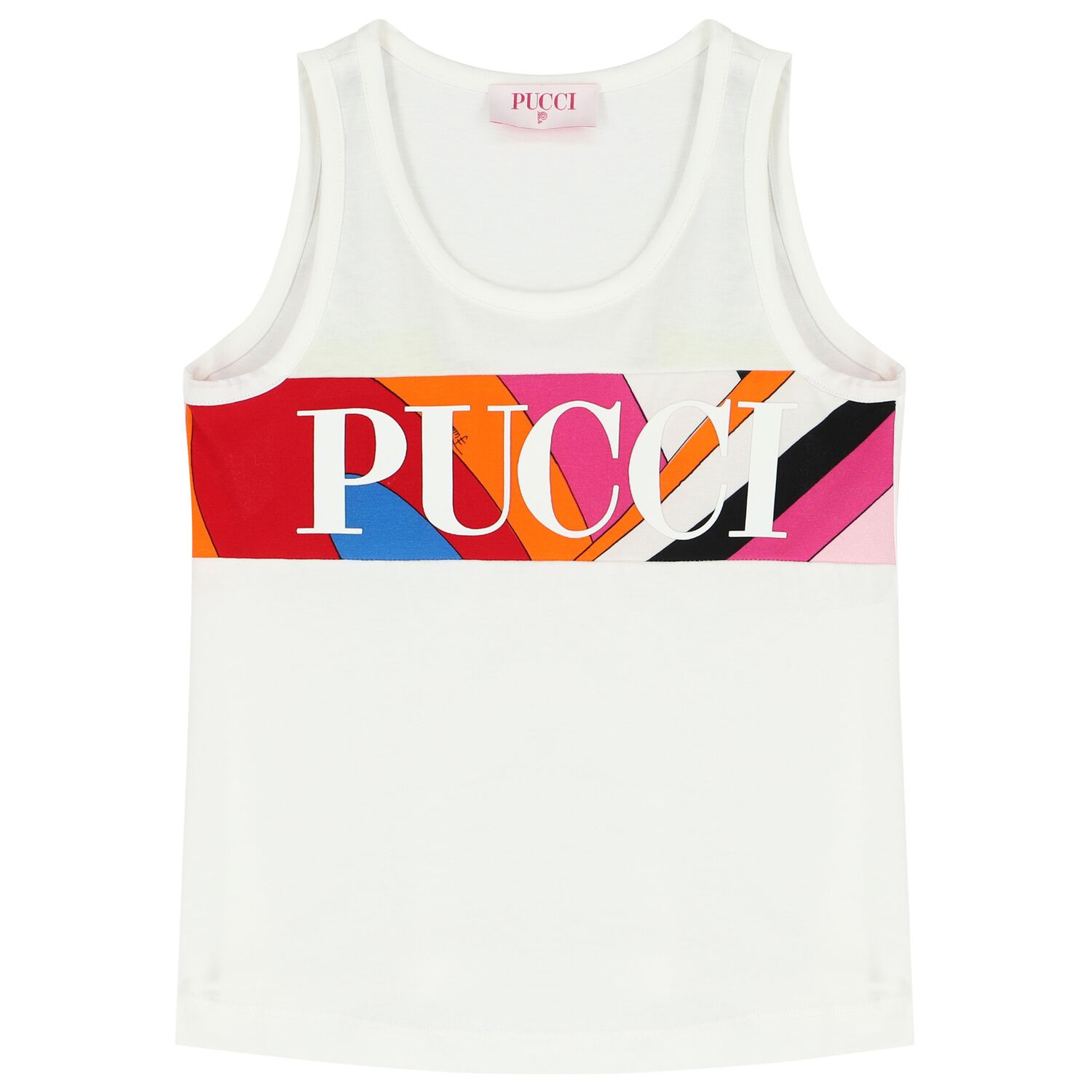 Girls Ivory Logo Sleeveless Top, 1, hi-res image number null