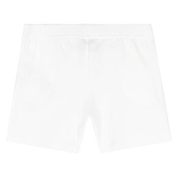 White Logo Shorts