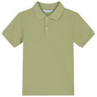 Boys Khaki Logo Polo Shirt, 3, hi-res