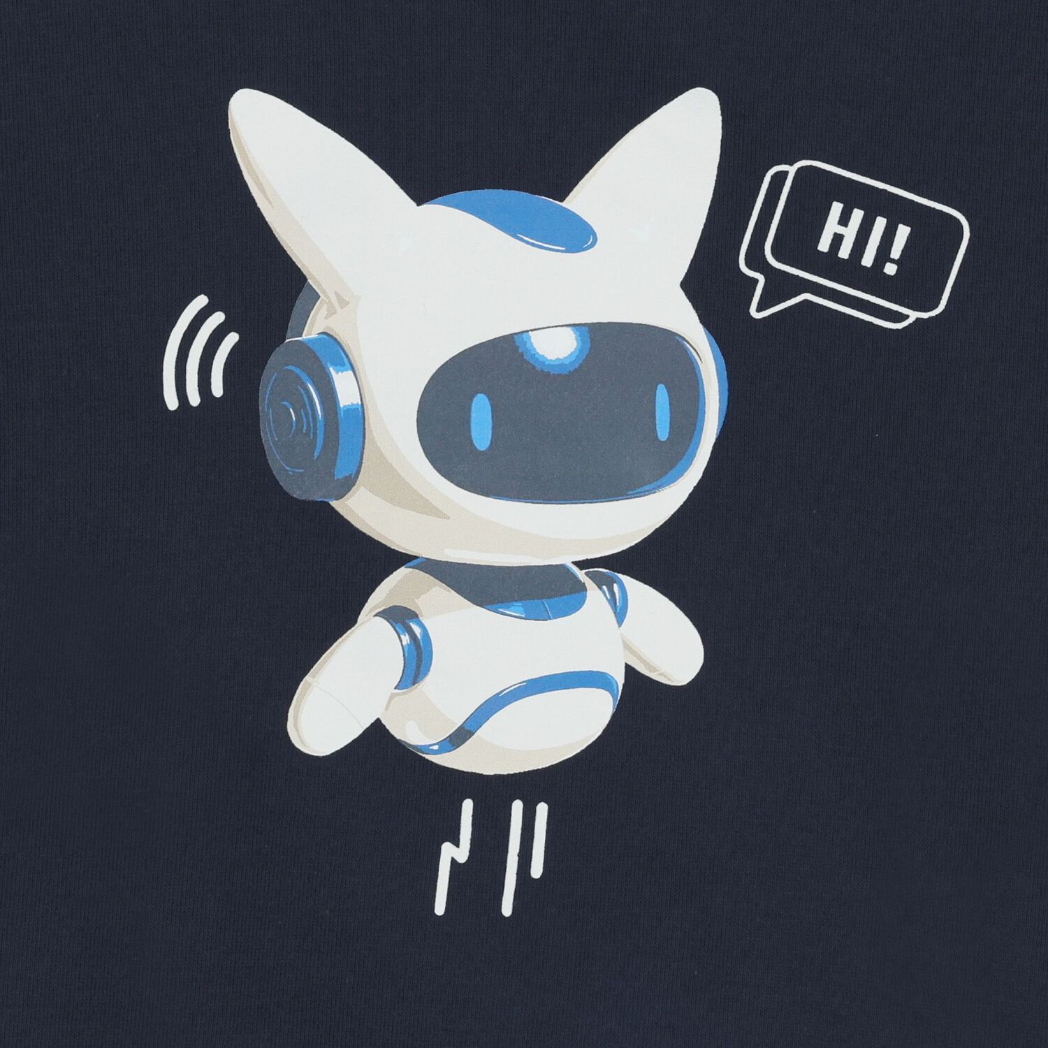 Boys Navy Blue Robot Sweatshirt, 1, hi-res